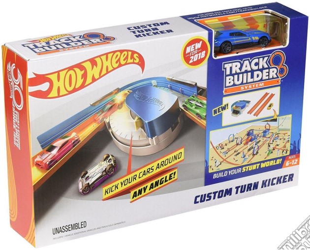 Mattel FPG95 - Hot Wheels - Track Builder - Essential Pack - Lanciatore + Veicolo - Custom Turn Kicker gioco di Mattel