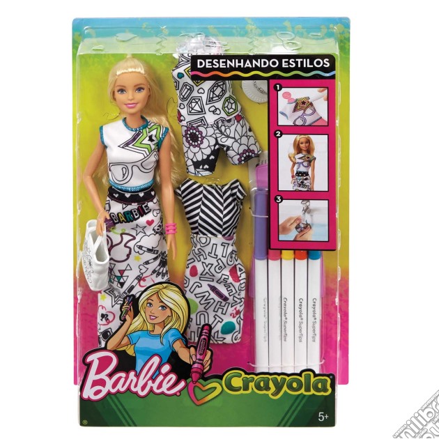 Mattel FPH90 - Barbie - Fashion & Beauty - Barbie Crayola - Colora Moda gioco di Mattel