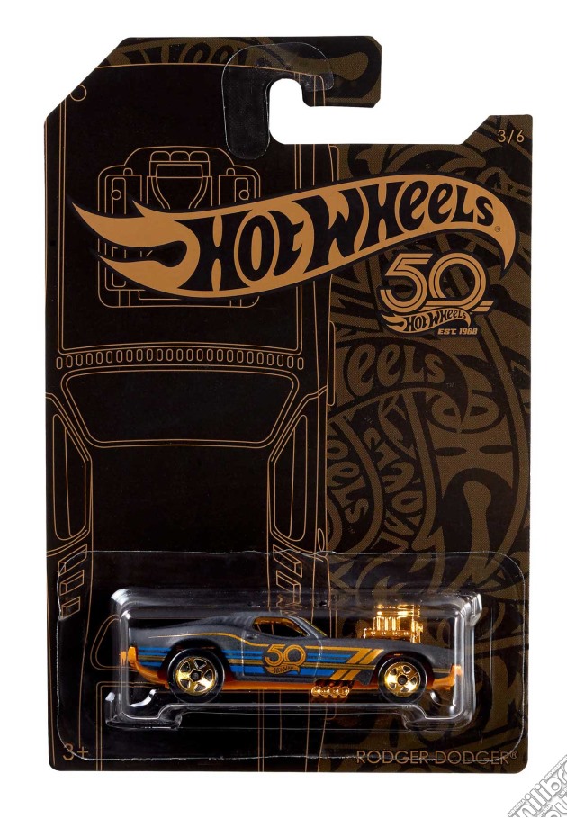 Mattel FRN33 - Hot Wheels - 50th Anniversary - Veicolo Tematizzato Black & Gold (un articolo senza possibilità di scelta) gioco di Mattel