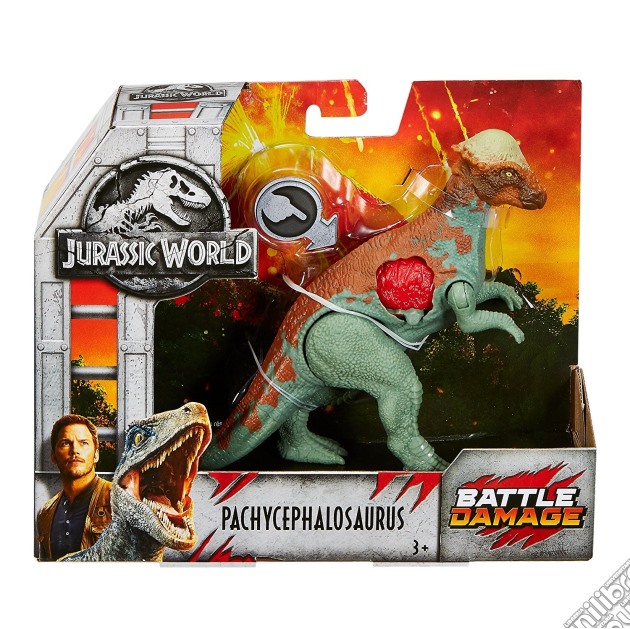 Mattel FTK70 - Jurassic World - Dino Damage - Pachycephalosaurus gioco di Mattel