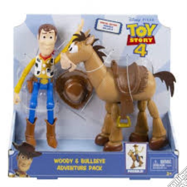 Mattel GGB26 - Toy Story 4 - Basic Figure Woody + Bullseye 2-Pack gioco di Mattel