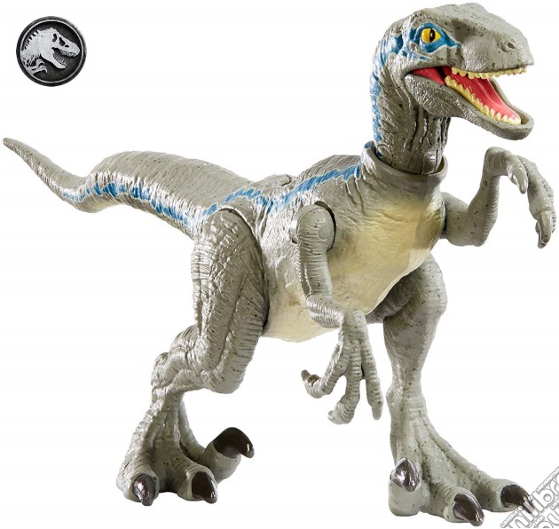 Mattel GFG67 - Jurassic World - Dinosauro Basic Colpo Selvaggio Velociraptor Blue gioco di Mattel
