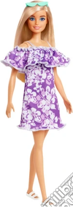 Barbie: Mattel - Loves The Ocean Purple Floral Dress With Ruffle giochi