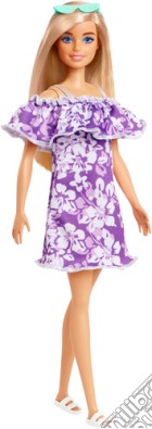 Barbie: Mattel - Loves The Ocean Purple Floral Dress With Ruffle giochi