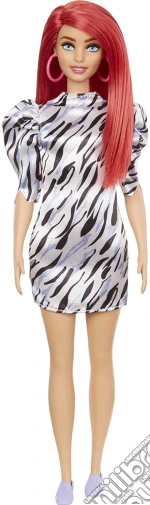 Barbie: Mattel - Fashionista Doll #168 / Bambola Con Capelli Rossi, Vestito Zebrato e Orecchini giochi