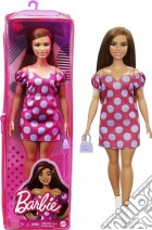 Barbie: Mattel - Fashionista Doll 16 / Bambola Castana con Vitiligine, Vestitino a Pois e Accessori giochi