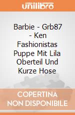 Barbie - Grb87 - Ken Fashionistas Puppe Mit Lila Oberteil Und Kurze Hose gioco