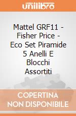 Mattel GRF11 - Fisher Price - Eco Set Piramide 5 Anelli E Blocchi Assortiti gioco