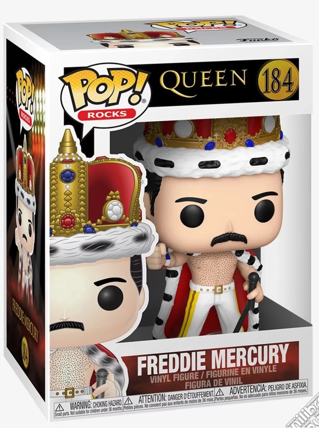 Queen: Funko Pop! Rocks - Freddy Mercury (King) (Vinyl Figure 184) gioco
