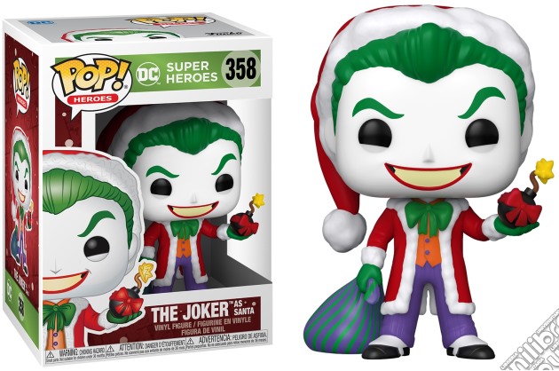 Figure POP!DcComics:Holiday-Santa Joker gioco di FIGU