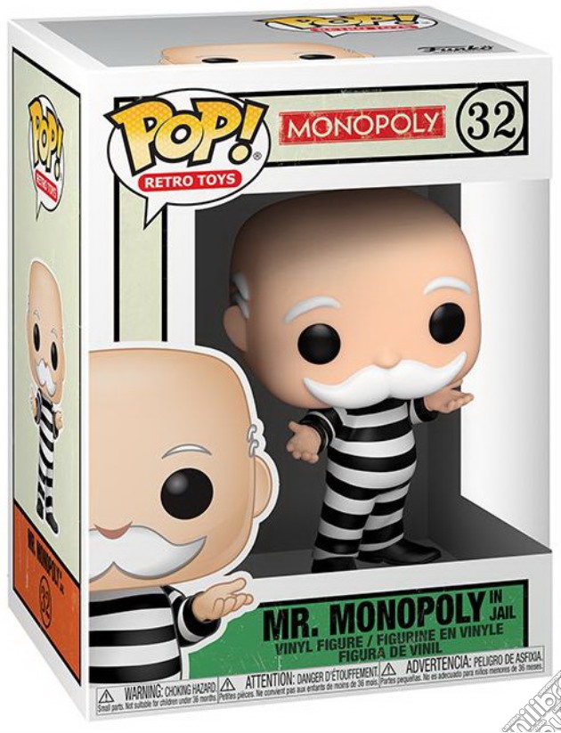 Monopoly: Funko Pop! Retro Toys - Mr. Monopoly (In Jail) (Vinyl Figure 32) gioco di FIGU