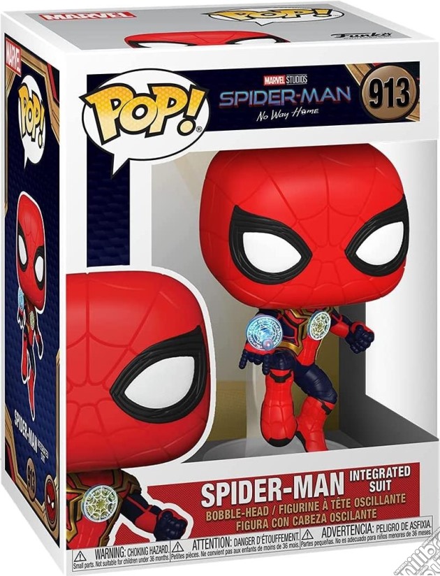 Marvel: Funko Pop! - Spider-Man No Way Home - Spider-Man (Integrated Suit) (Vinyl Figure 913) gioco di Funko
