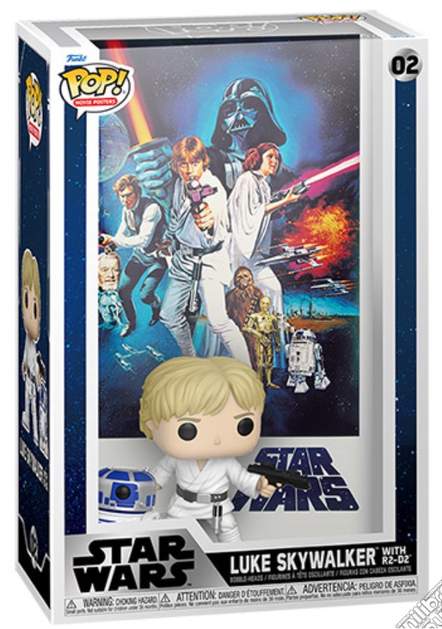 FUNKO POPS Star Wars A New Hope Luke Skywalker w/R2-D2 02 gioco di FUPS