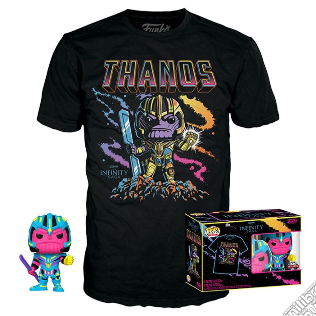 Funko Pop! & Tee (Adult): Marvel - Thanos (Blacklight) Vinyl Figure & T-Shirt (S) gioco di FUTS