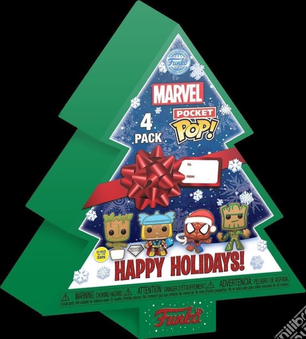Marvel: Funko Pop! Pocket - Marvel Tree Holiday Box (4 Pieces) gioco di FUAC