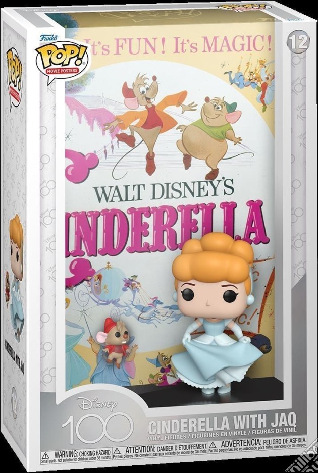 Disney: Funko Pop! Movie Posters - 100 - Cinderella With Jaq (Vinyl Figure 12) gioco