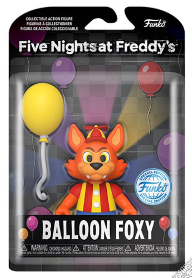 FUNKO FIGURE FNAF Security Breach S3 Balloon Foxy gioco di FUFI