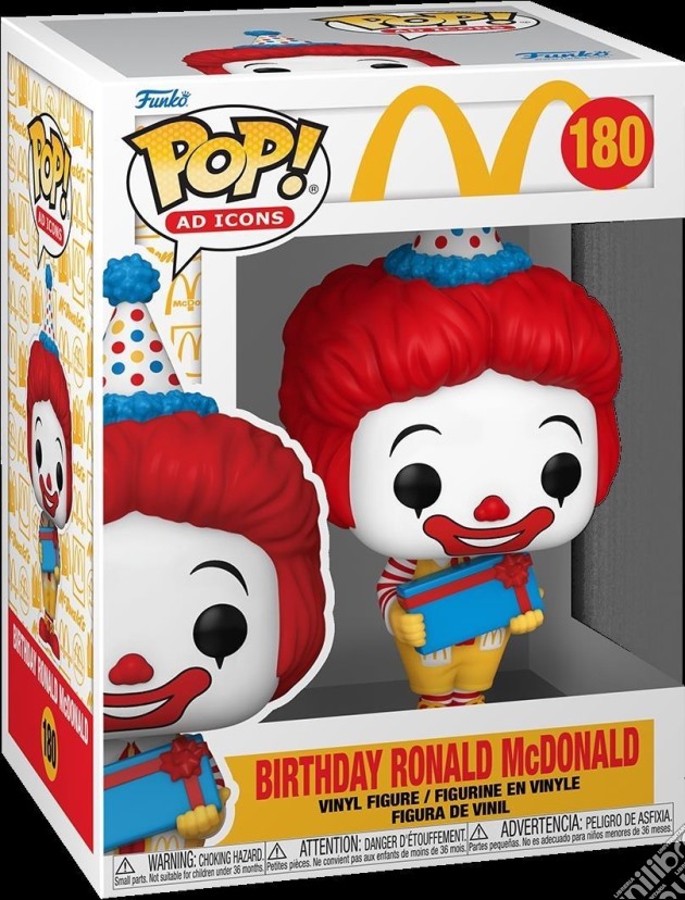 McDonalds: Funko Pop! Ad Icons - Birthday Ronald McDonald (Vinyl Figure 180) gioco