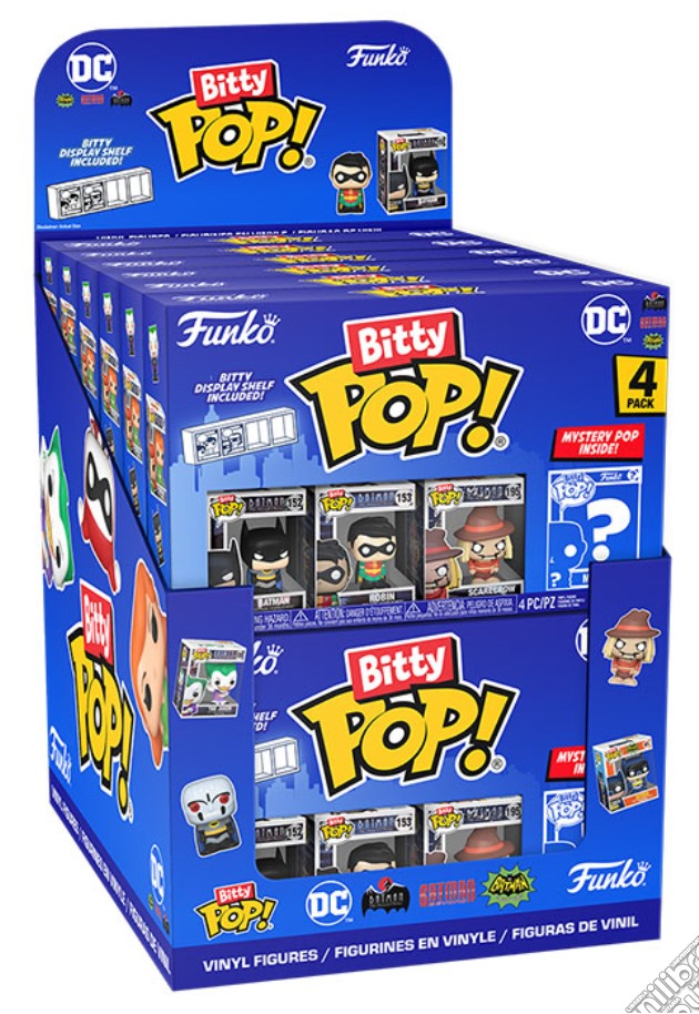 Dc Comics: Funko Pop! Bitty POP Espositore 12 Pz Assortimento 4-Packs gioco di FUBP