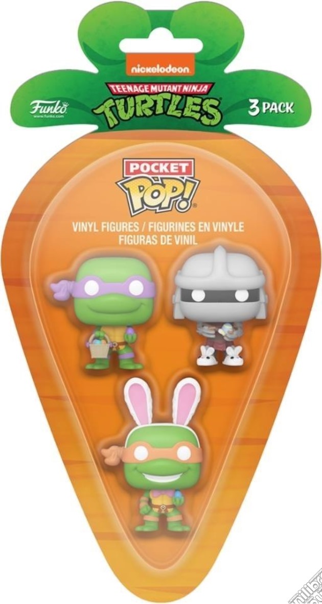 Teenage Mutant Ninja Turtles: Funko Carrot Pocket Pop - Donatello / Michelangelo / Shredder gioco