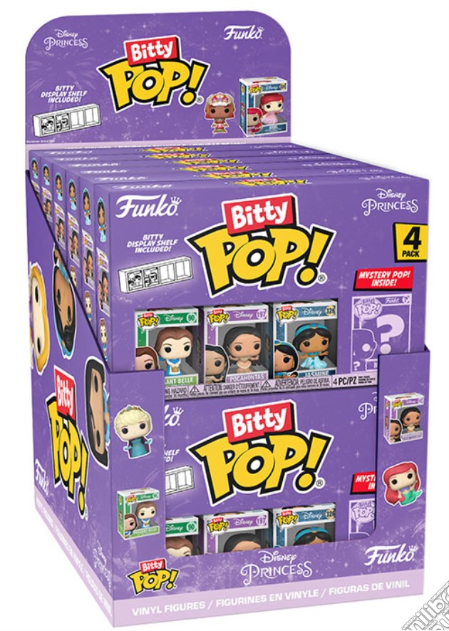 Disney: Funko Pop! Bitty Pop - Princess Espositore 12 Pz Assortimento 4-Packs gioco di FUBP