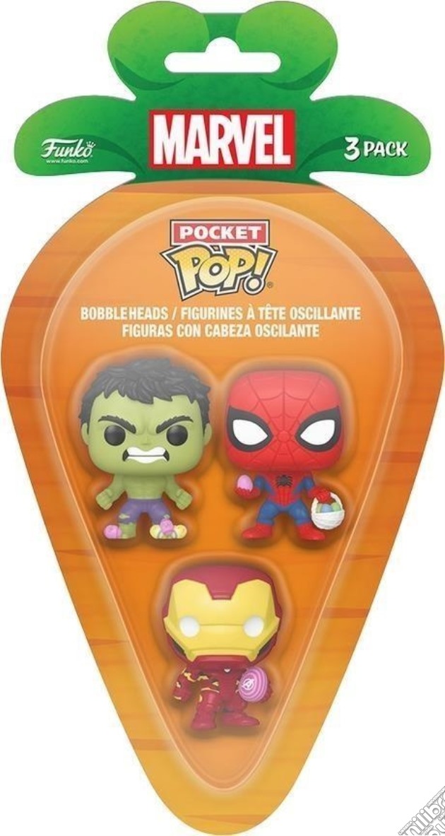 Marvel: Funko Carrot Pocket Pop - Hulk / Spiderman / Iron Man gioco