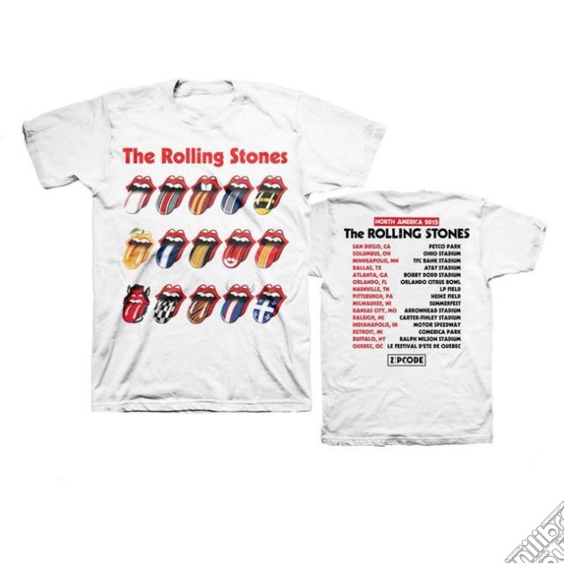 Rolling Stones (The) - Zc15 Stadium Tongues White Tour (T-Shirt Unisex Tg. XL) gioco