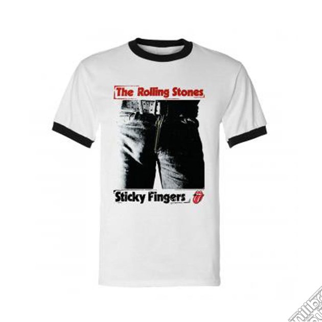 Rolling Stones (The) - Sticky Fingers - Adult Ringer (T-Shirt Unisex Tg. S) gioco