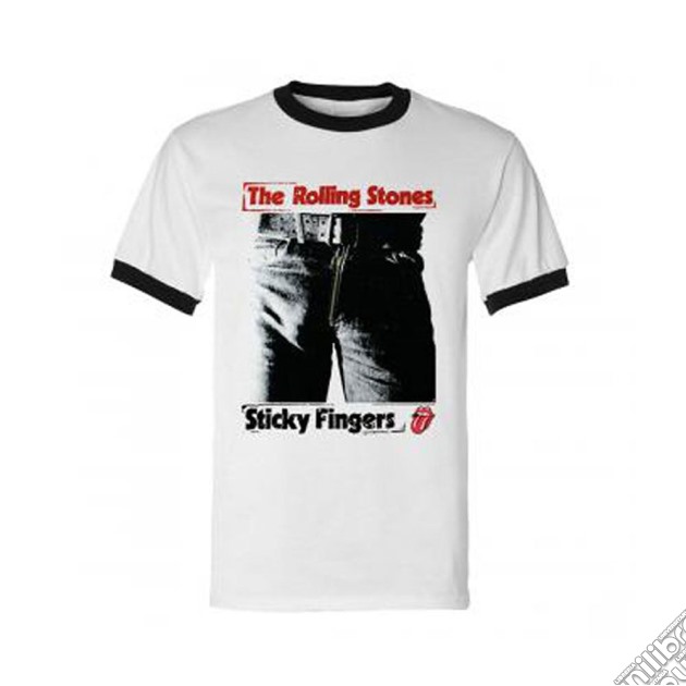 Rolling Stones (The) - Sticky Fingers - Adult Ringer (T-Shirt Unisex Tg. XL) gioco