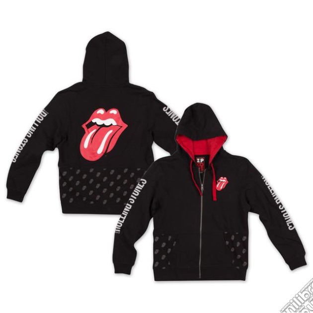 Rolling Stones (The) - Aop Tongue Logo Patterned (Felpa Con Cappuccio Zip Unisex Tg. L) gioco