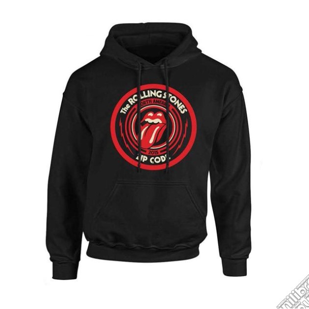 Rolling Stones - Zip Code 2015 Circle Logo Black (Felpa Con Cappuccio Unisex Tg. M) gioco
