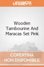 Wooden Tambourine And Maracas Set Pink gioco