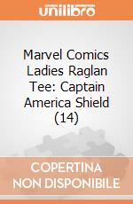 Marvel Comics Ladies Raglan Tee: Captain America Shield (14) gioco