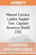 Marvel Comics Ladies Raglan Tee: Captain America Shield (16) gioco