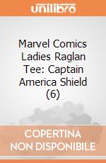 Marvel Comics Ladies Raglan Tee: Captain America Shield (6) gioco