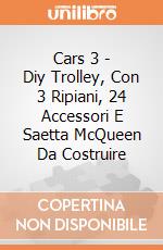 Cars 3 - Diy Trolley, Con 3 Ripiani, 24 Accessori E Saetta McQueen Da Costruire gioco di Smoby