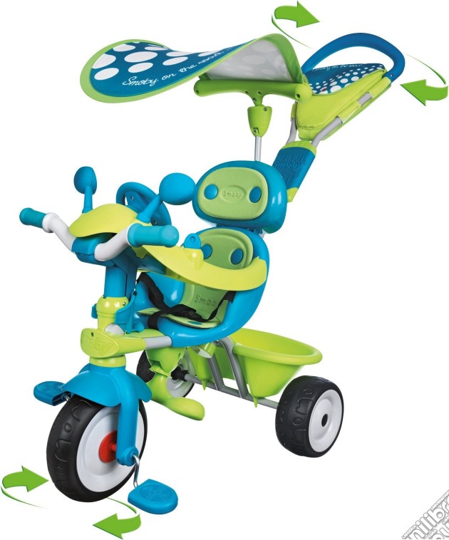 Triciclo Baby Driver Confort 4 In 1 Azzurro gioco di Smoby