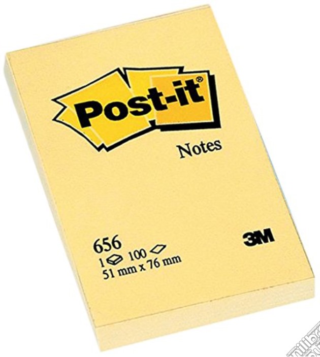 3M Post-it - 100 Foglietti Post-it Colore Giallo Canary 51x76mm gioco di 3M