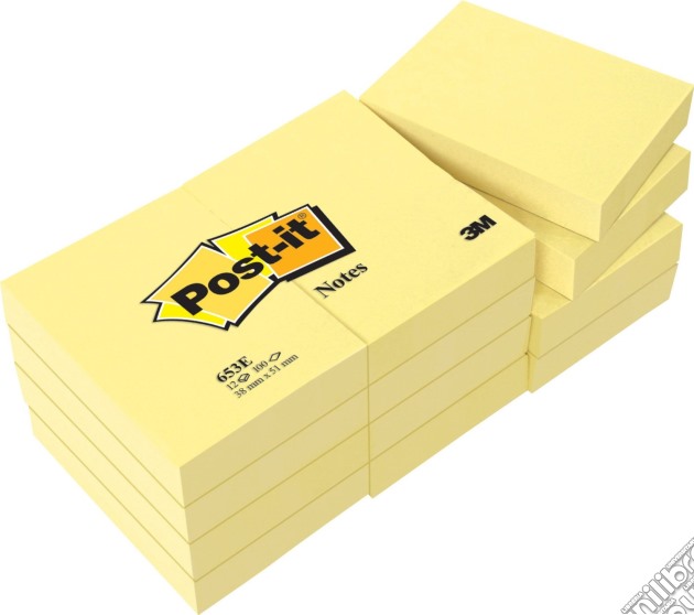 3M Post-it - 100 Foglietti Post-it Colore Giallo Canary 38x51mm gioco di 3M