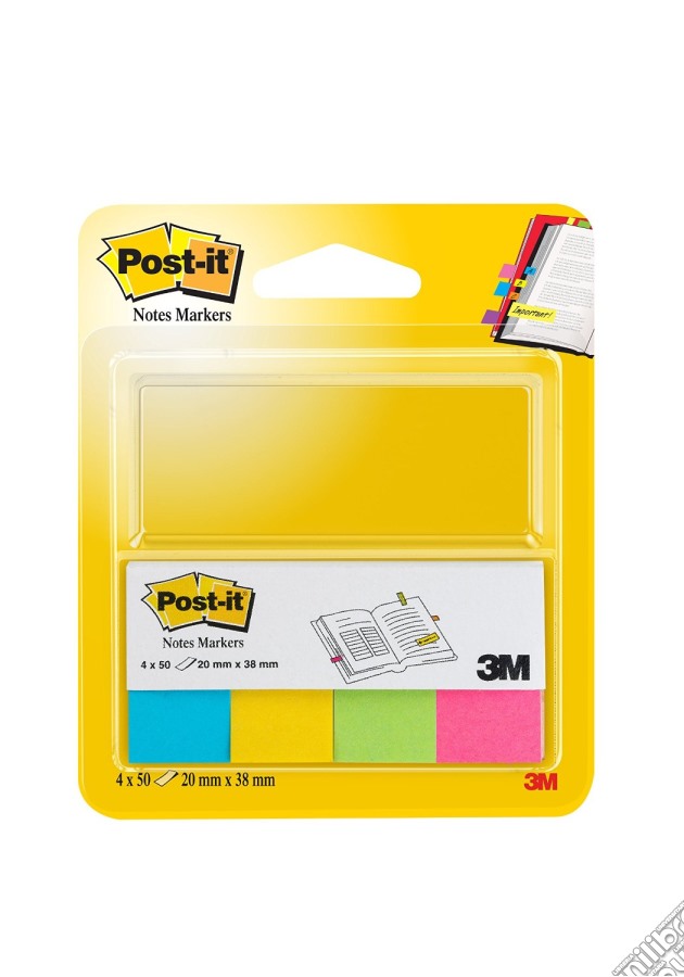 3M: Post-it - Segnapagina In Carta Con Supporto In Cartoncino - 4 Colori  Ultra, Gioco 3M