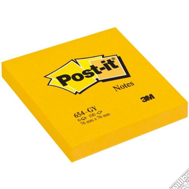 3M Post-it - 100 Foglietti Post-it Colore Giallo Oro 76x76mm gioco di 3M