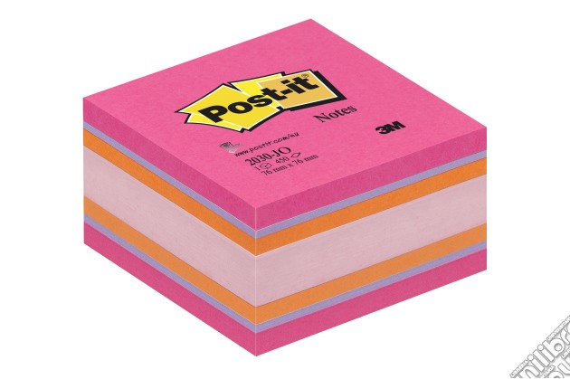 3M Post-it - Cubo 450 Foglietti Post-it - Colori Joy-Fucsia Ultra gioco di 3M