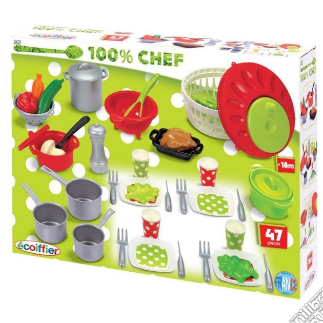 100% Chef Set Accessori Cucina 47 Pz gioco di Ecoiffier