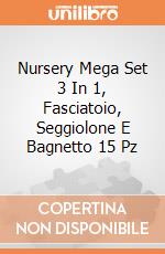 Nursery Mega Set 3 In 1, Fasciatoio, Seggiolone E Bagnetto 15 Pz giochi
