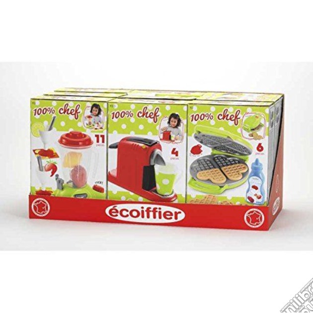 100% Chef Piccolo Elettrodomestico (un articolo senza possibilità di scelta)(Frullatore / Macchina Del Caffe / Piastra Per Waffles) gioco di Ecoiffier