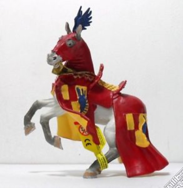 Plastoy 62039 - Cavalieri - Cavallo In Impennata Rosso E Giallo gioco di Plastoy