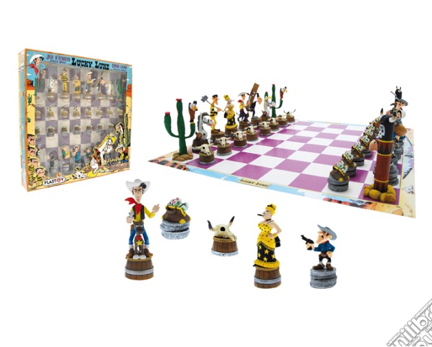 Plastoy 69001 - Lucky Luke - Scacchiera Con Pedine gioco di Plastoy