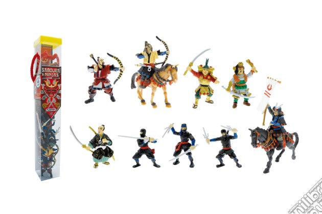 Tubo - Samurai E Ninja (11 Figure) gioco di Plastoy