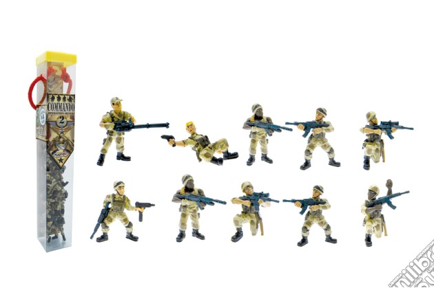 Plastoy 70376 - Tubo - Commando Operazione Deserto (10 Figure) gioco di Plastoy