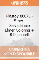 Plastoy 80073 - Elmer - Salvadanaio Elmer Coloring + 8 Pennarelli gioco